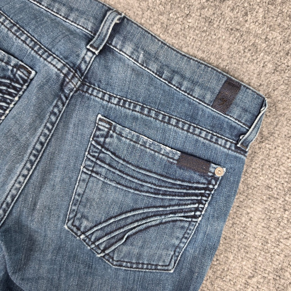7 For All Mankind Dojo Jeans Womens 30/30.5 Flare Low Rise Denim